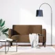 Barna műbőr loveseat kanapé 110 cm