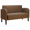 Barna műbőr loveseat kanapé 110 cm