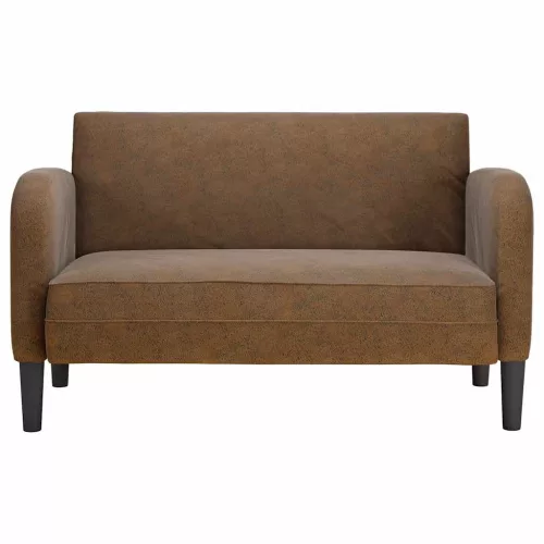 Barna műbőr loveseat kanapé 110 cm