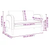 Barna műbőr loveseat kanapé 110 cm