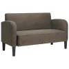 Sötétszürke műbőr Loveseat kanapé 110 cm