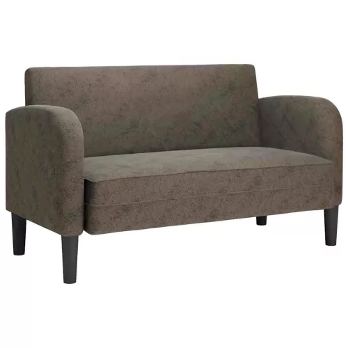 Sötétszürke műbőr Loveseat kanapé 110 cm