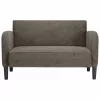 Sötétszürke műbőr Loveseat kanapé 110 cm