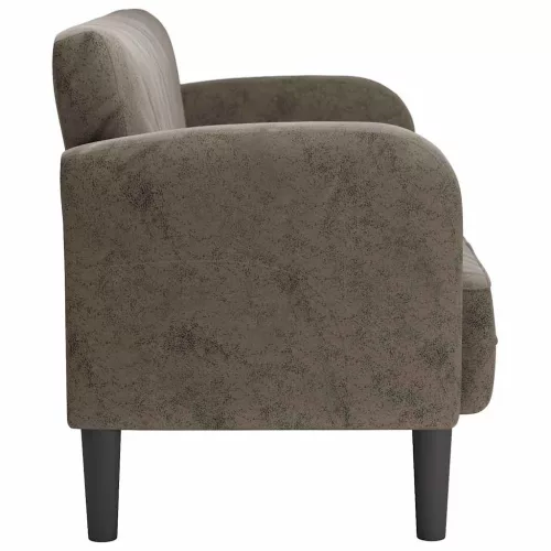 Sötétszürke műbőr Loveseat kanapé 110 cm