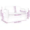 Sötétszürke műbőr Loveseat kanapé 110 cm