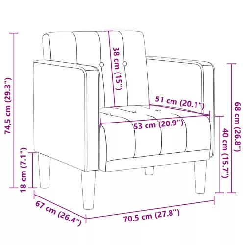 Sötétzöld szövet kanapészék karfás szék 53 cm