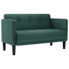 Sötétzöld szövet loveseat kanapé 111 cm