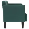 Sötétzöld szövet loveseat kanapé 111 cm