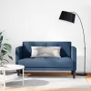 Kék szövet loveseat kanapé 111 cm