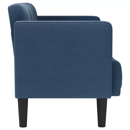 Kék szövet loveseat kanapé 111 cm