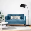 Kék bársony loveseat kanapé 111 cm