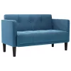 Kék bársony loveseat kanapé 111 cm