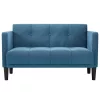 Kék bársony loveseat kanapé 111 cm