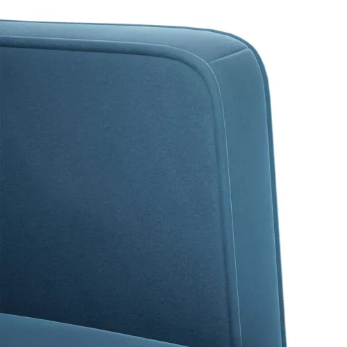 Kék bársony loveseat kanapé 111 cm