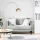 Világosszürke bársony loveseat kanapé 111 cm
