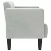 Világosszürke bársony loveseat kanapé 111 cm