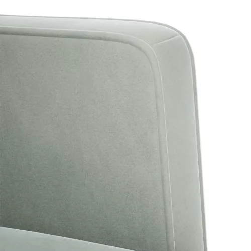 Világosszürke bársony loveseat kanapé 111 cm