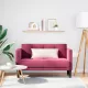 Bordó bársony loveseat kanapé 111 cm