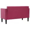 Bordó bársony loveseat kanapé 111 cm