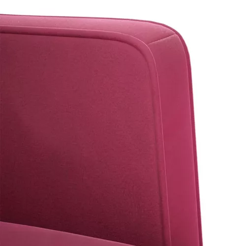 Bordó bársony loveseat kanapé 111 cm
