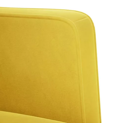 Sárga bársony loveseat kanapé 111 cm