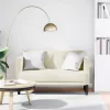 Krém bársony loveseat kanapé 111 cm