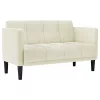 Krém bársony loveseat kanapé 111 cm