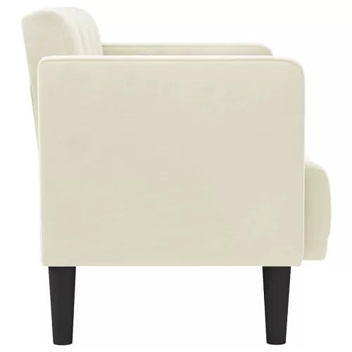 Krém bársony loveseat kanapé 111 cm