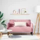 Rózsaszín bársony loveseat kanapé 109 cm