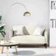 Krém bársony loveseat kanapé 109 cm