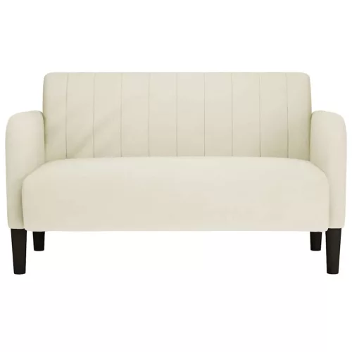 Krém bársony loveseat kanapé 109 cm