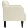 Krém bársony loveseat kanapé 109 cm