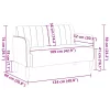 Krém bársony loveseat kanapé 109 cm