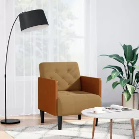 Barna bársony kanapészék karfás szék 55 cm