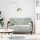 Világosszürke bársony loveseat kanapé párnákkal 110 cm