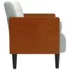 Világosszürke bársony loveseat kanapé párnákkal 110 cm