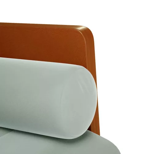Világosszürke bársony loveseat kanapé párnákkal 110 cm