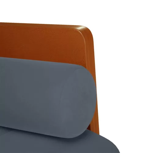 Sötétszürke bársony loveseat kanapé párnákkal 110 cm