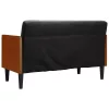 Fekete bársony loveseat kanapé párnákkal 110 cm
