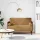Barna bársony loveseat kanapé párnákkal 110 cm