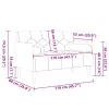Barna bársony loveseat kanapé párnákkal 110 cm