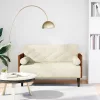 Krém bársony loveseat kanapé párnákkal 110 cm