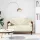 Krém bársony loveseat kanapé párnákkal 110 cm