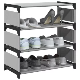   Szürke nem szőtt szövetből cipőállvány 4 szintes 54x28x55 cm