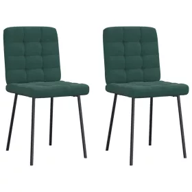 2 db sötétzöld bársony étkezőszék