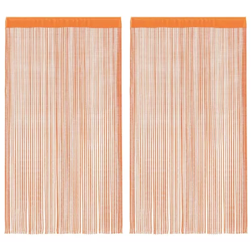 2 db narancssárga zsinórfüggöny 100 x 250 cm