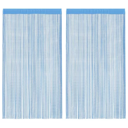 2 db világoskék zsinórfüggöny 100 x 250 cm