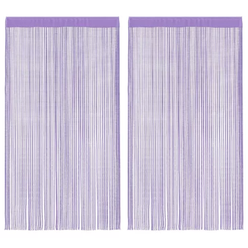 2 db lila zsinórfüggöny 100 x 250 cm