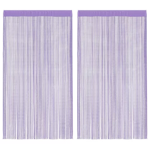 2 db lila zsinórfüggöny 140 x 250 cm