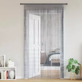 2 db világosszürke zsinórfüggöny 100 x 250 cm